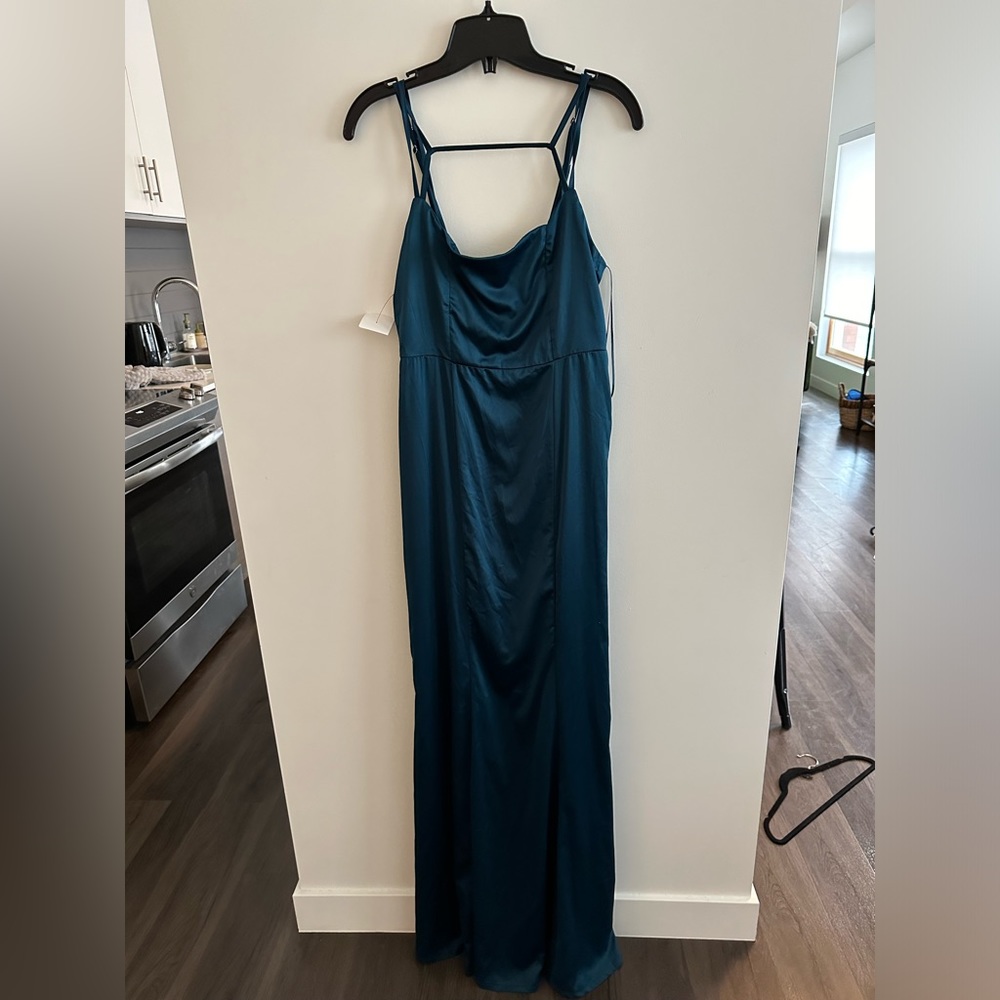 Long satin dress